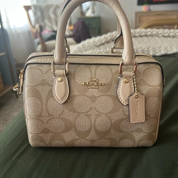 Coach Tan Signature Handbag - Picture 1 of 6